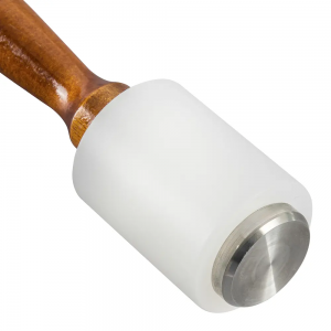 Wood Handle Stainless Steel Nylon Cylindrical Leather Carving Mallet