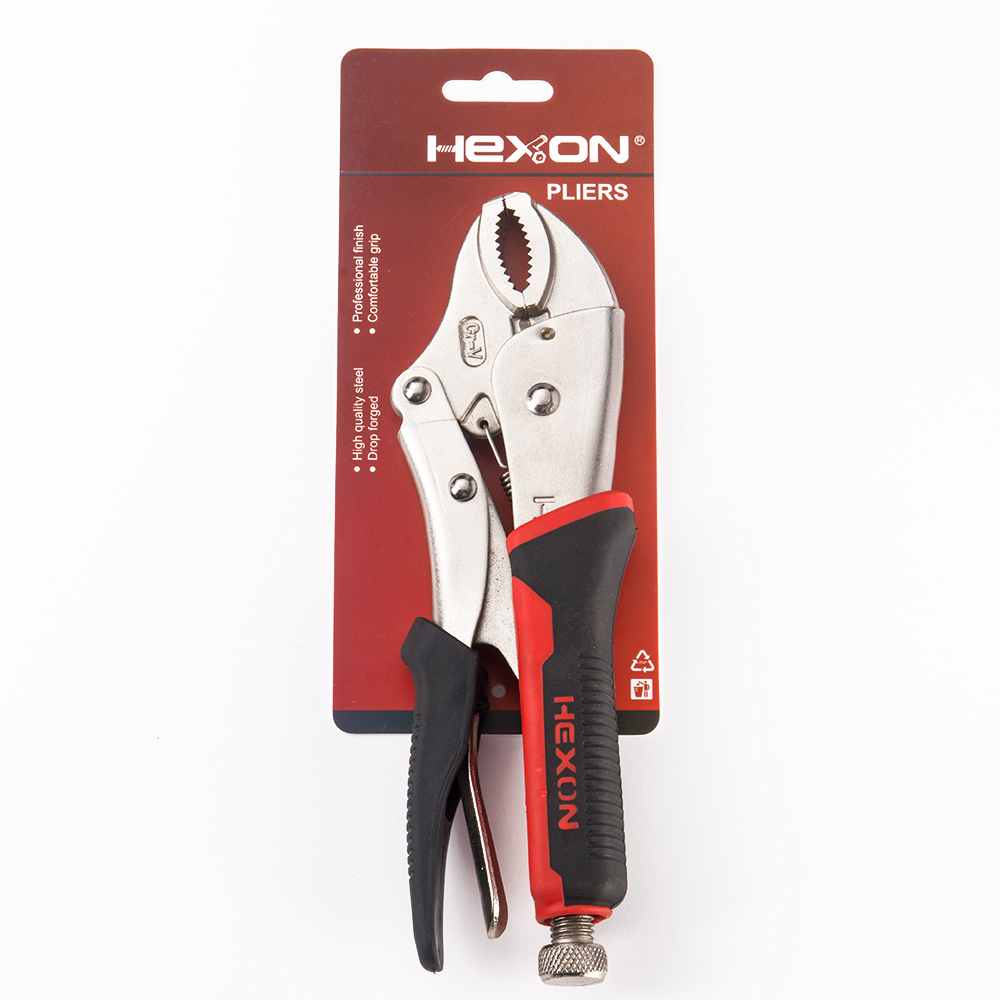Three Nails Round Jaws Locking Pliers With Soft PVC Grips