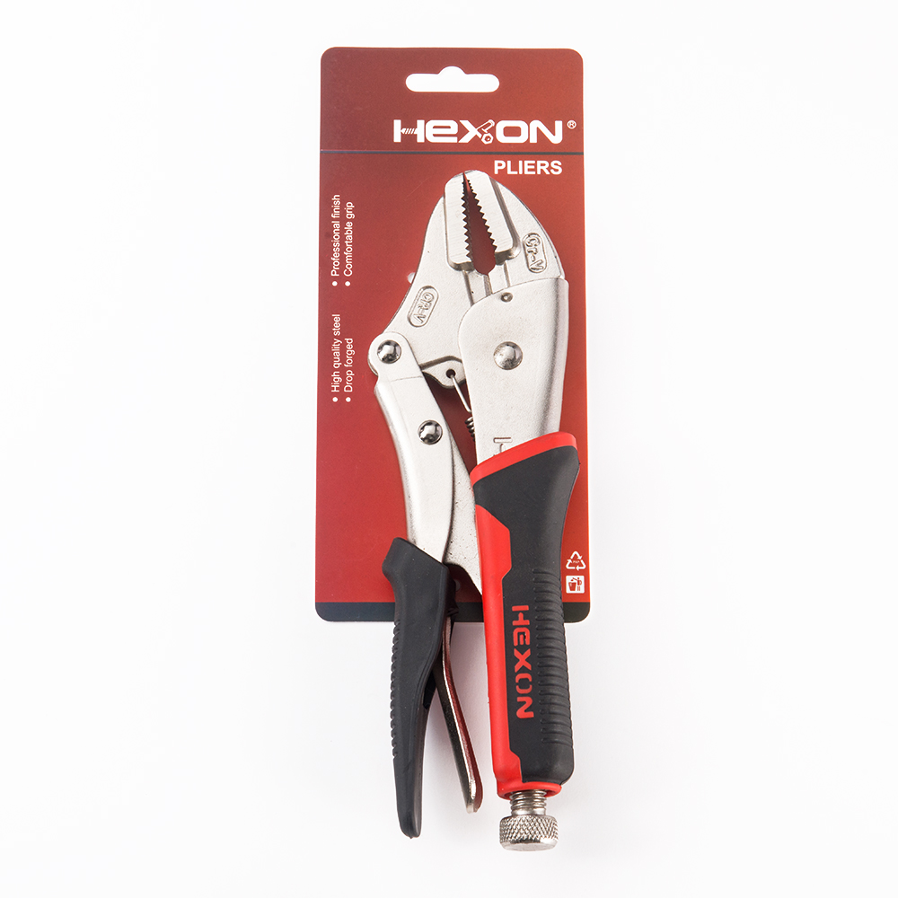 CRV Material Straight Jaws Locking Pliers With Soft PVC Handle