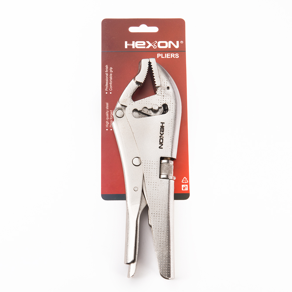 French Type Wider Open Locking Pliers With Adjustable Jaws 
