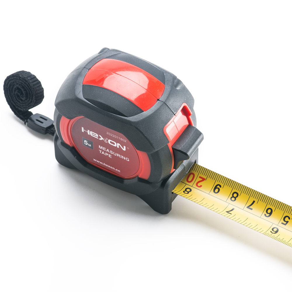 5M Retractable Measuring Tape With Two Lock Button 