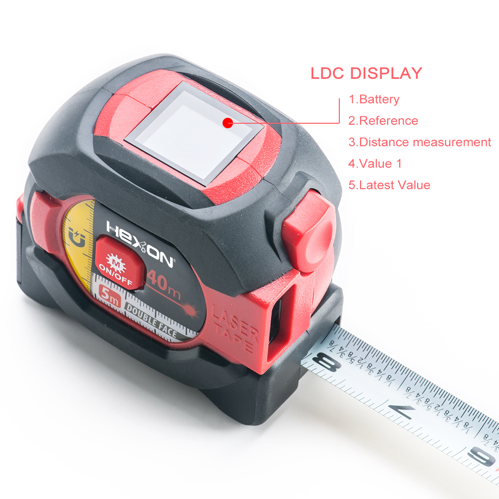 Laser Measure Measuring Tape Distance Meter With LCD Display