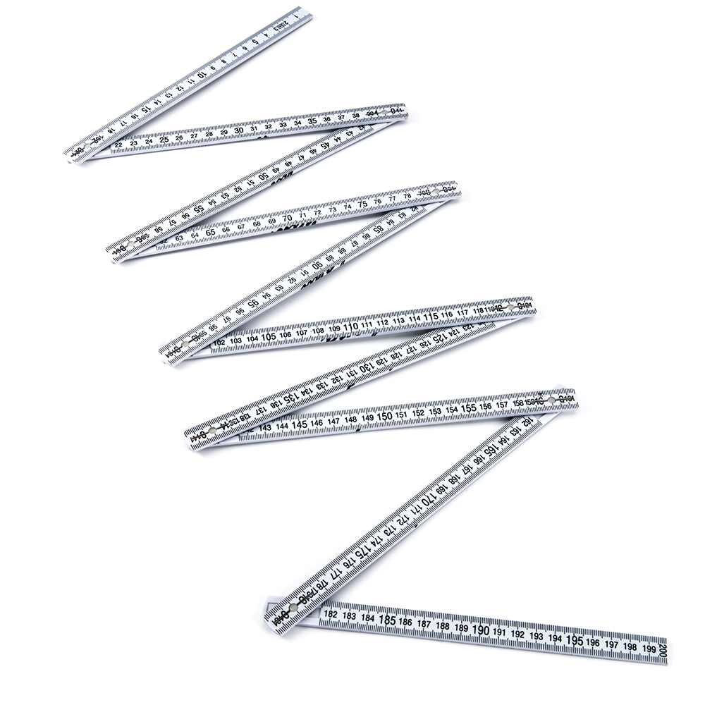 2 Meters 10 Fold ABS Plastic Folding Ruler For Woodworking Engineer